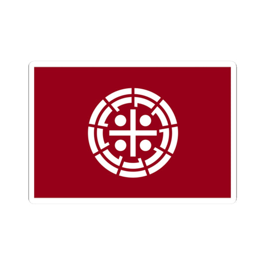 Flag of Kurume Fukuoka (Japan) STICKER Vinyl Kiss-Cut Decal
