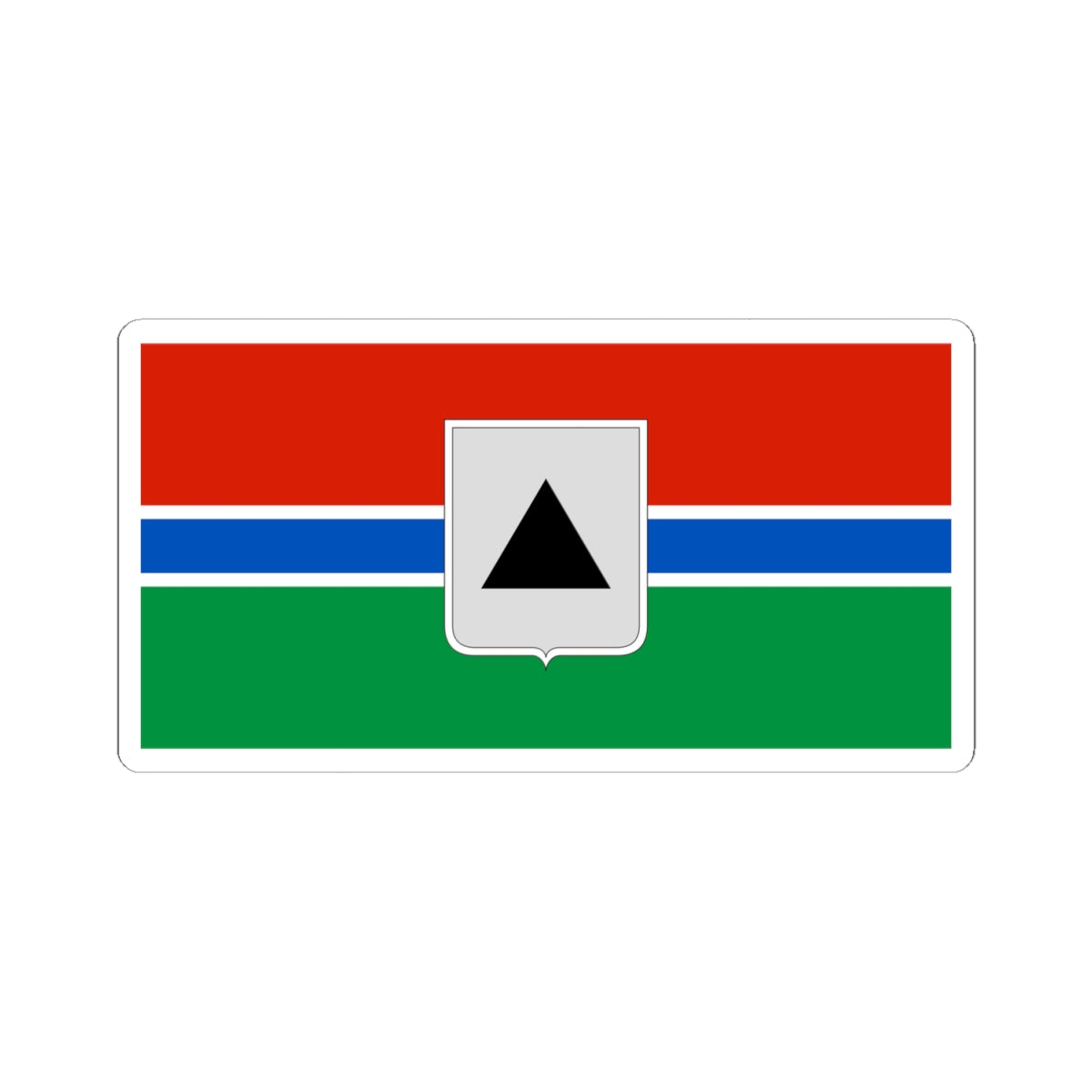 Flag of Magnitogorsk Chelyabinsk oblast 1998 (Russia) STICKER Vinyl Kiss-Cut Decal