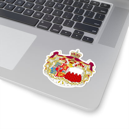 Armoiries d Anne-Sophie de Reventlow (Denmark) (Coat of Arms) STICKER Vinyl Kiss-Cut Decal