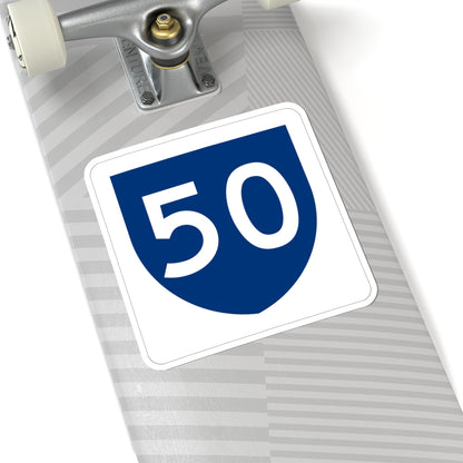 PR primary 50 (Puerto Rico) (Road Sign) STICKER Vinyl Kiss-Cut Decal