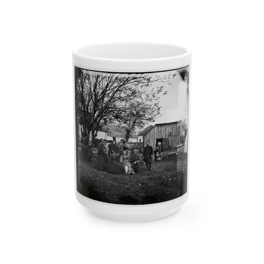 Fredericksburg, Va. Nurses And Officers Of The U.S. Sanitary Commission (U.S. Civil War) White Coffee Mug-15oz-The Sticker Space