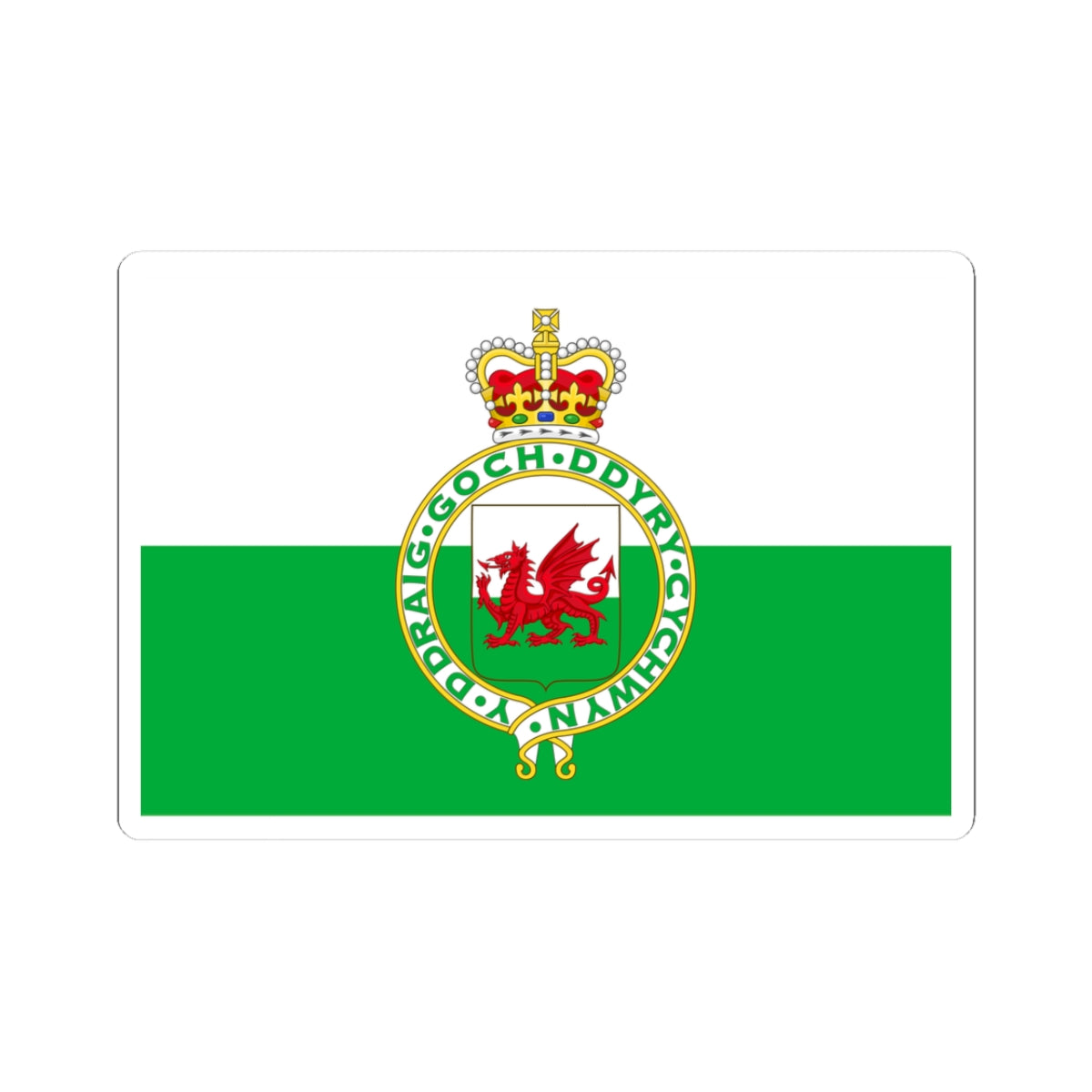 Flag of Wales 1953-1959 3-2 (United Kingdom) STICKER Vinyl Kiss-Cut Decal