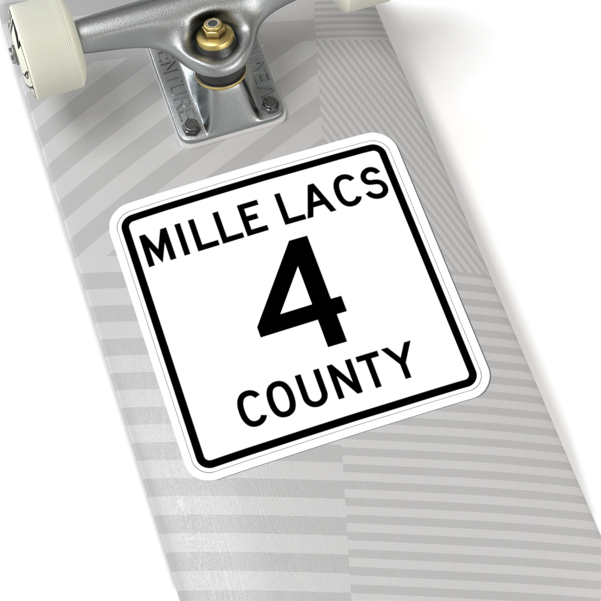 Mille Lacs County 4 MN (Minnesota) (Road Sign) STICKER Vinyl Kiss-Cut Decal