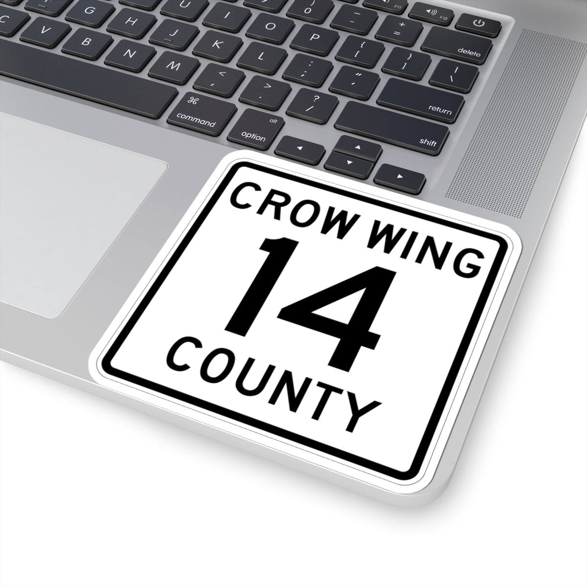 Crow Wing County 14 (Minnesota) (Road Sign) STICKER Vinyl Kiss-Cut Decal