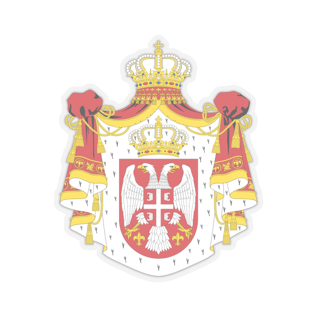 Coat of arms of Serbia (2004-2010) - STICKER Vinyl Kiss-Cut Decal