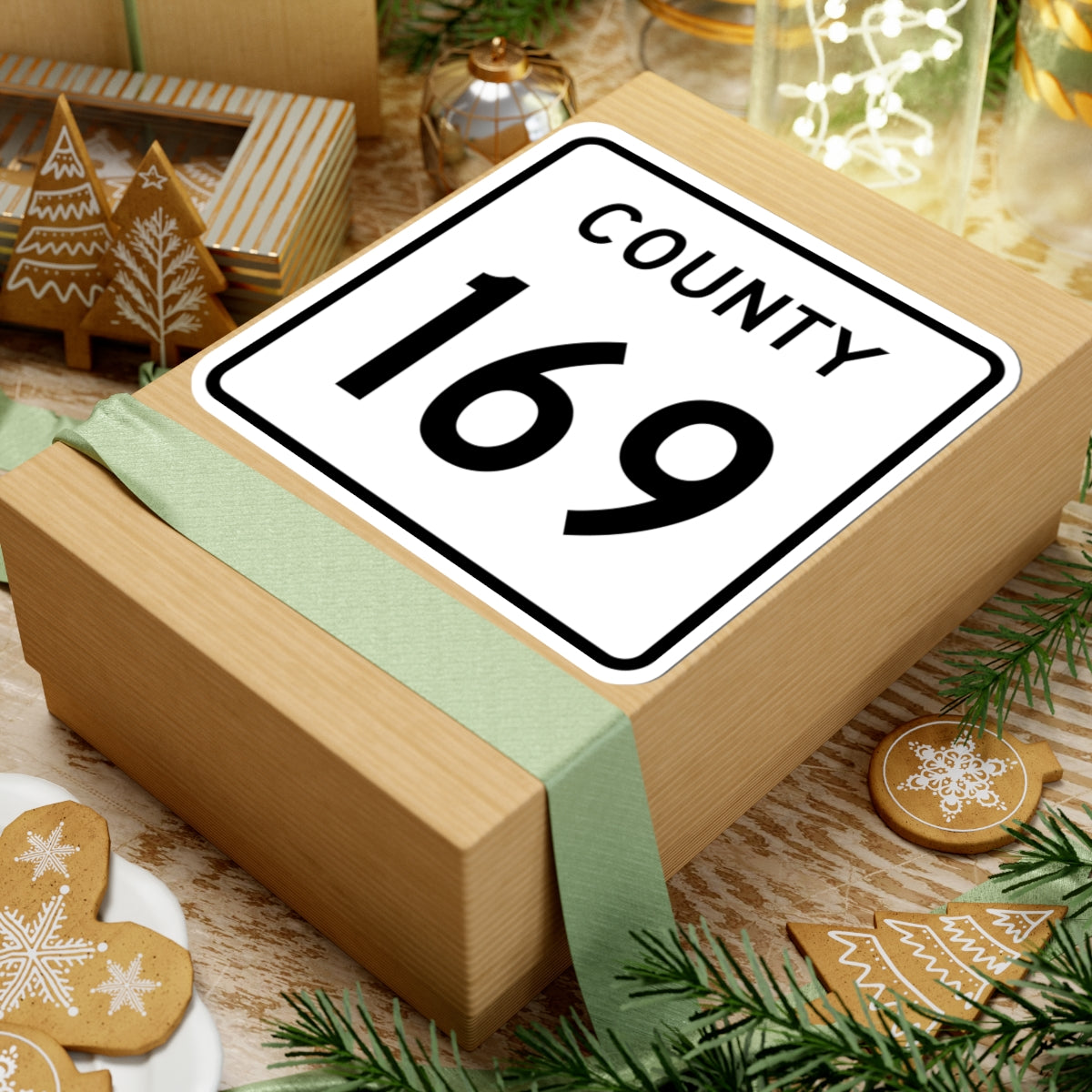 County 169 square (Minnesota) (Road Sign) STICKER Vinyl Kiss-Cut Decal