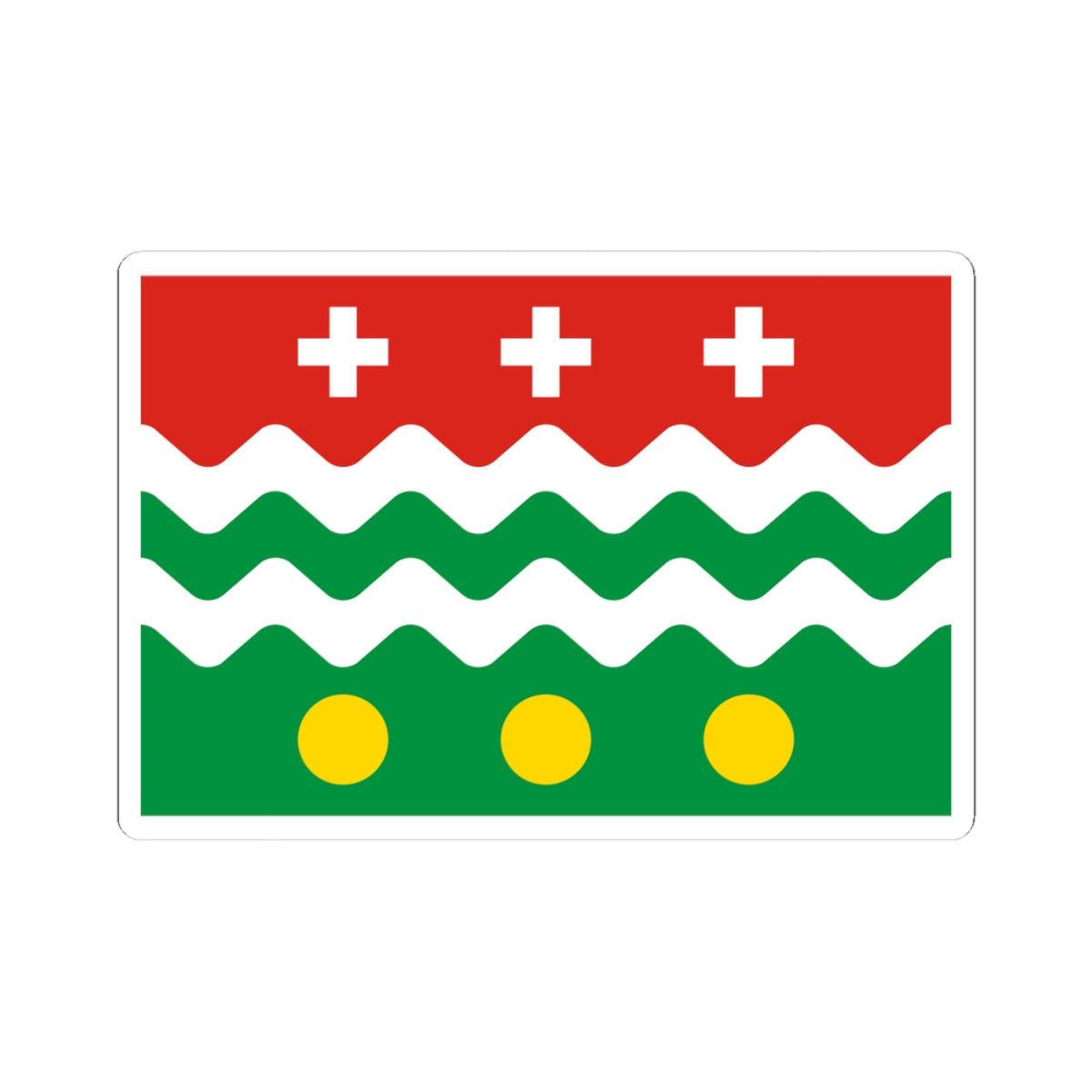 Flag of Molokovsky rayon Tver oblast (Russia) STICKER Vinyl Kiss-Cut Decal