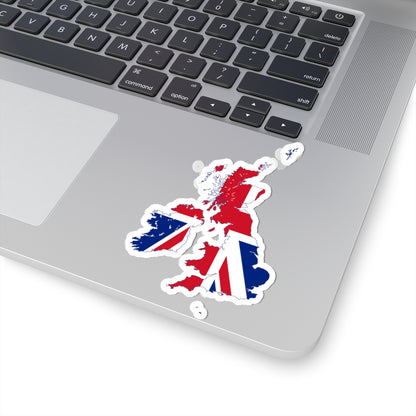 Flag map of the United Kingdom 1801-1922 (United Kingdom) STICKER Vinyl Kiss-Cut Decal
