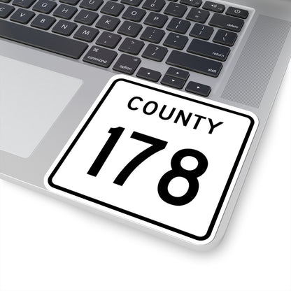 County 178 square (Minnesota) (Road Sign) STICKER Vinyl Kiss-Cut Decal