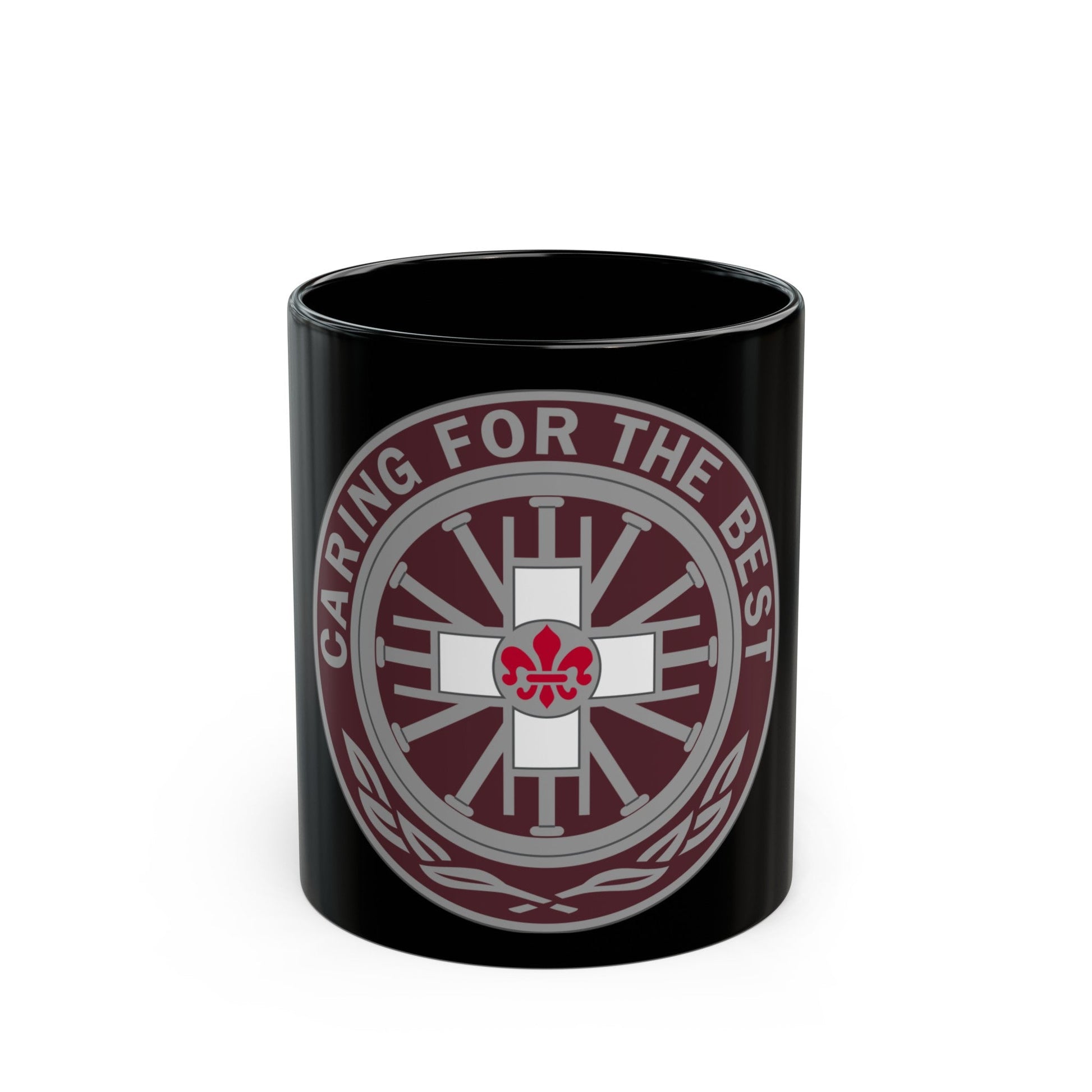 396 Field Hospital (U.S. Army) Black Coffee Mug-11oz-The Sticker Space