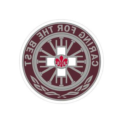 396 Field Hospital (U.S. Army) REVERSE PRINT Transparent Die-Cut STICKER 3 Inch Die-Cut Transparent - The Sticker Space