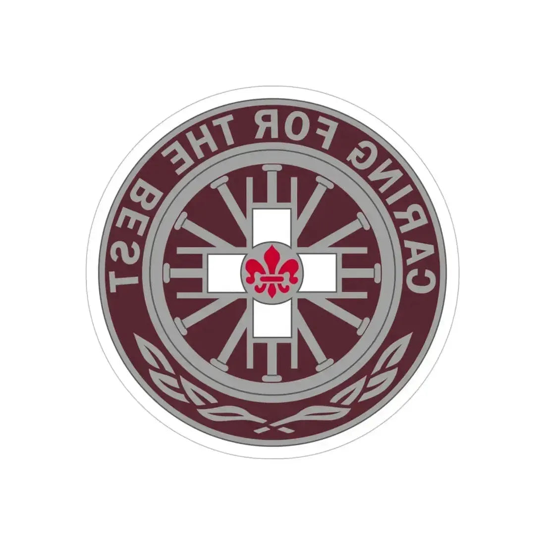 396 Field Hospital (U.S. Army) REVERSE PRINT Transparent Die-Cut STICKER 6 Inch Die-Cut Transparent - The Sticker Space