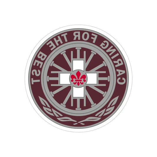 396 Field Hospital (U.S. Army) REVERSE PRINT Transparent Die-Cut STICKER 6 Inch Die-Cut Transparent - The Sticker Space