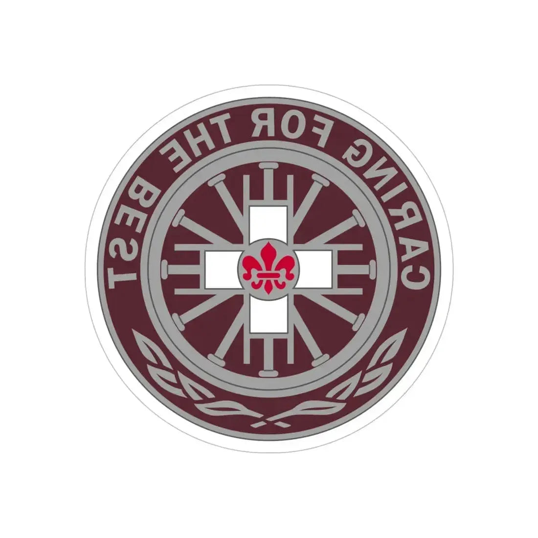 396 Field Hospital (U.S. Army) REVERSE PRINT Transparent Die-Cut STICKER - The Sticker Space