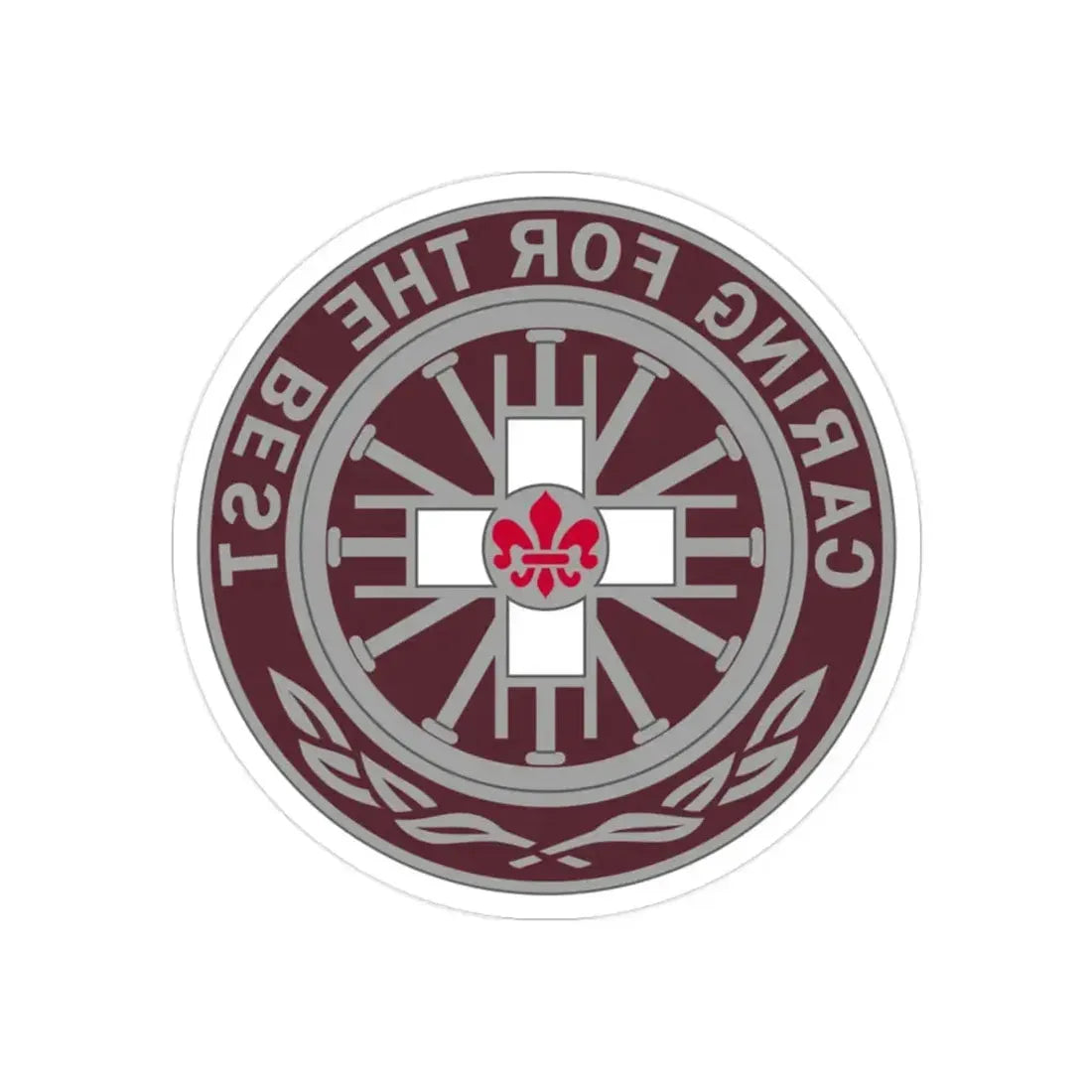 396 Field Hospital (U.S. Army) REVERSE PRINT Transparent Die-Cut STICKER - The Sticker Space