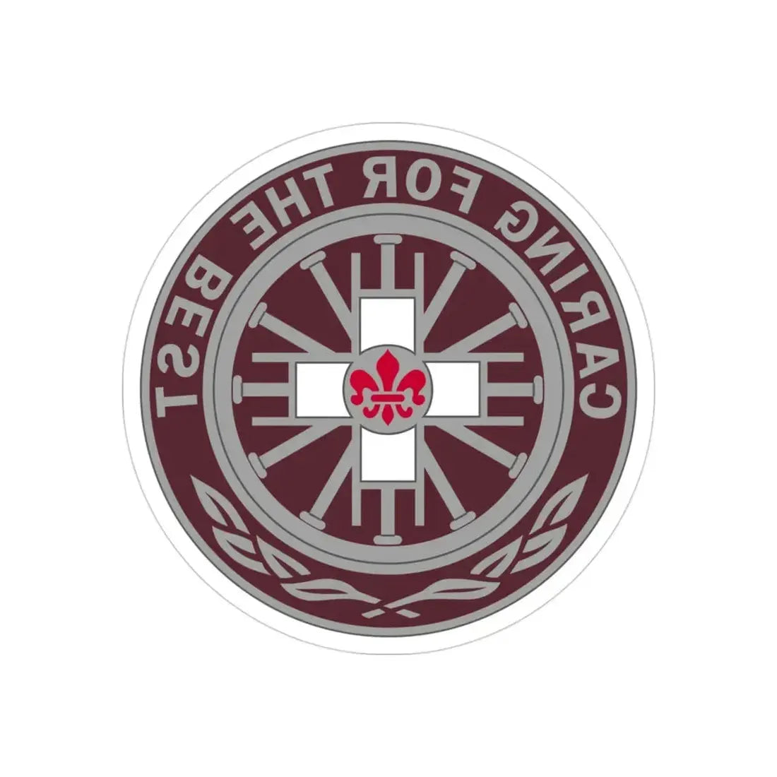 396 Field Hospital (U.S. Army) REVERSE PRINT Transparent Die-Cut STICKER - The Sticker Space