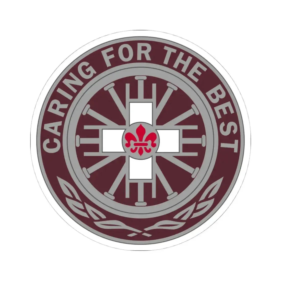 396 Field Hospital (U.S. Army) STICKER Vinyl Kiss-Cut Decal 4 Inch White - The Sticker Space