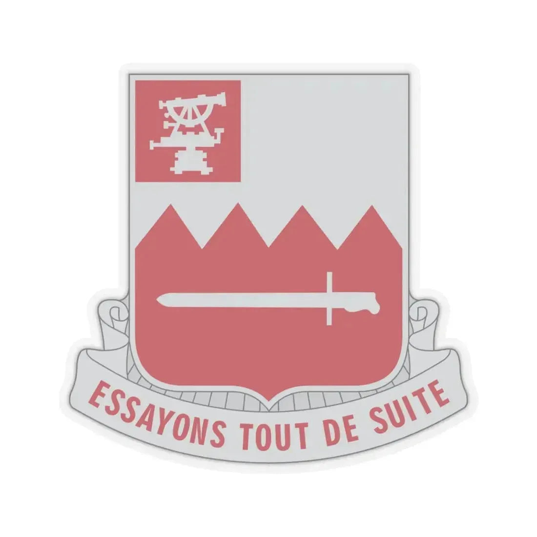 397 Engineer Battalion (U.S. Army) STICKER Vinyl Kiss-Cut Decal 4 Inch Transparent - The Sticker Space