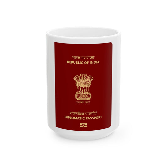 Indian Diplomatic Passport - White Coffee Mug