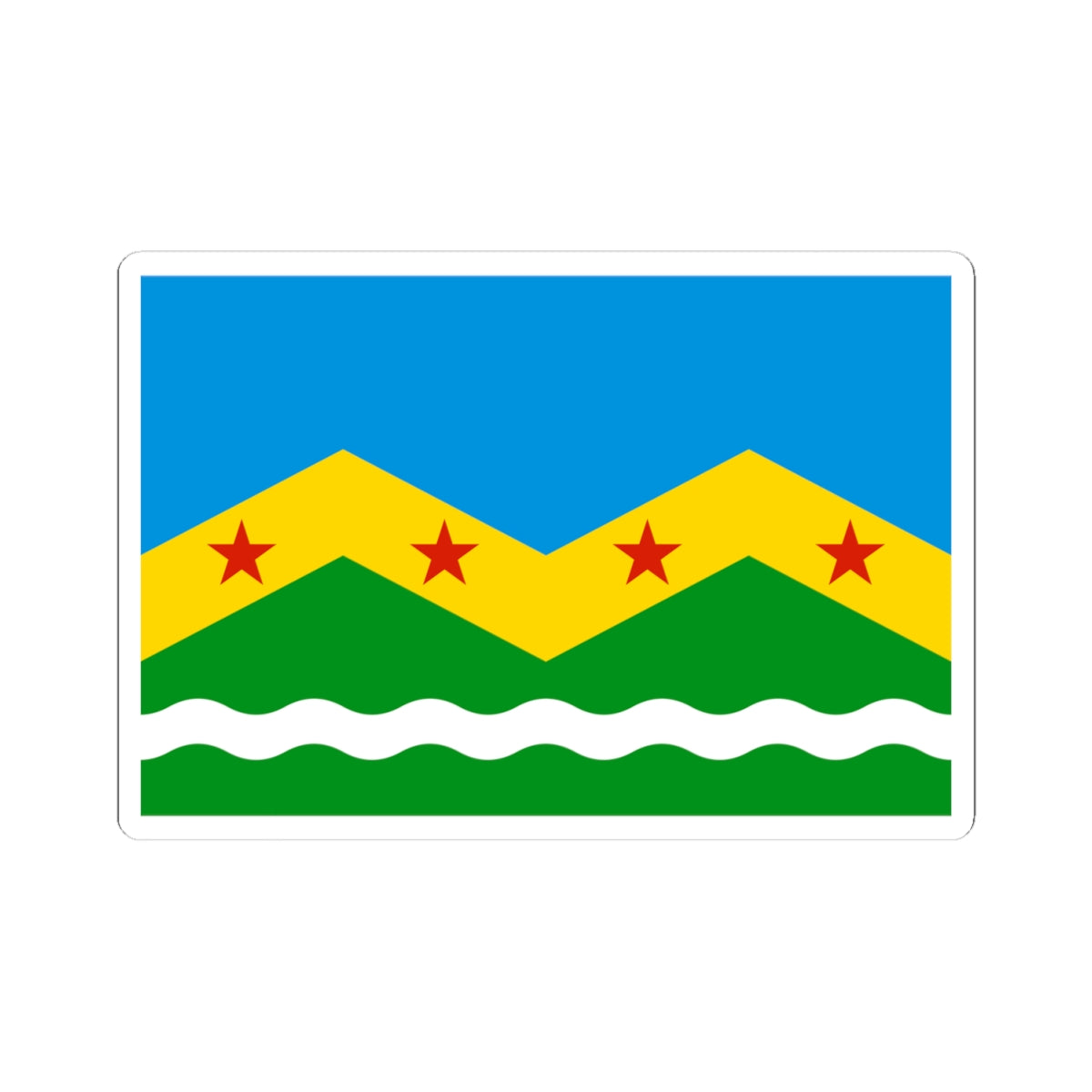 Flag of Marushkinskoe Moscow oblast (Russia) STICKER Vinyl Kiss-Cut Decal