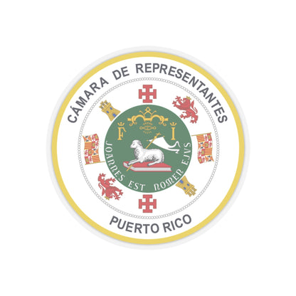 Seal of Puerto Rico House of Representatives - STICKER Vinyl Kiss-Cut Decal