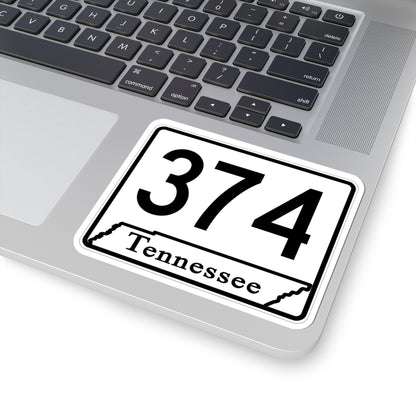 Tennessee 374 (Tennessee) (Road Sign) STICKER Vinyl Kiss-Cut Decal