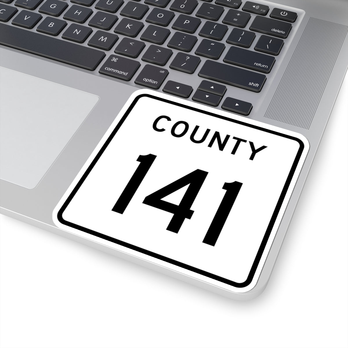 County 141 square (Minnesota) (Road Sign) STICKER Vinyl Kiss-Cut Decal
