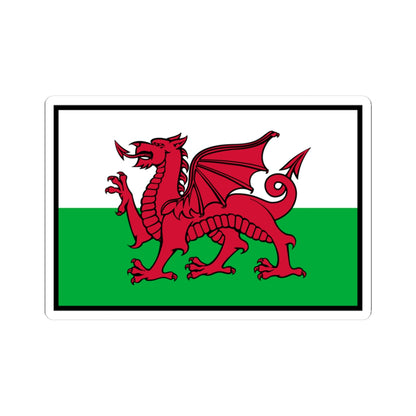 Flag of Wales bordered (United Kingdom) STICKER Vinyl Kiss-Cut Decal