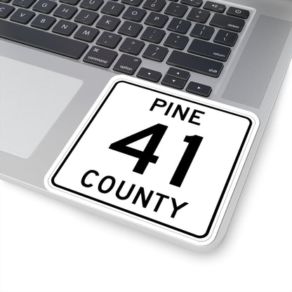 Pine County Route 41 MN (Minnesota) (Road Sign) STICKER Vinyl Kiss-Cut Decal