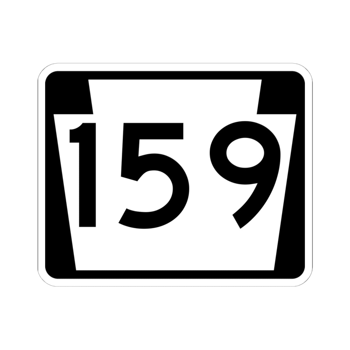 PA-159 (Pennsylvania) (Road Sign) STICKER Vinyl Kiss-Cut Decal