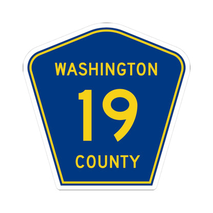 Washington County Route 19 MN (Minnesota) (Road Sign) STICKER Vinyl Kiss-Cut Decal