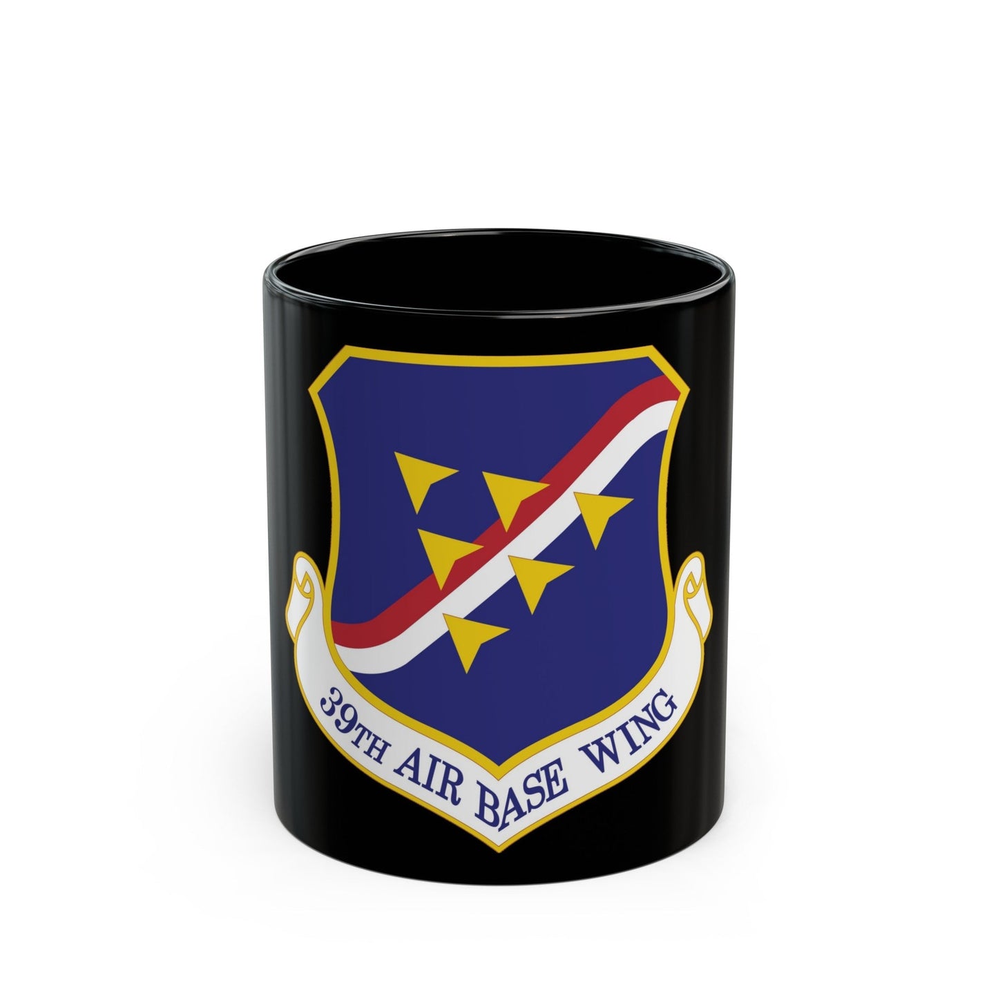 39th Air Base Wing (U.S. Air Force) Black Coffee Mug-11oz-The Sticker Space