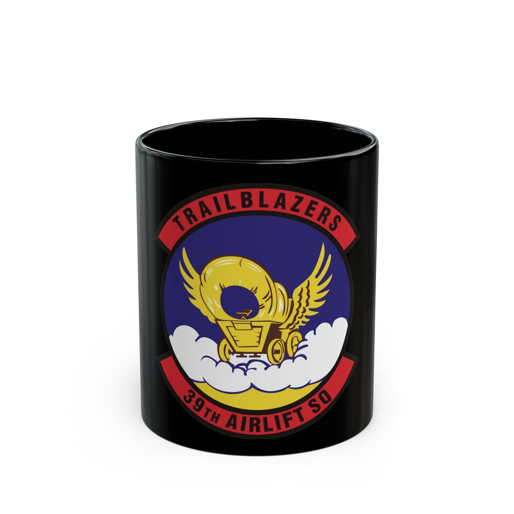 39th Airlift Squadron (U.S. Air Force) Black Coffee Mug-11oz-The Sticker Space