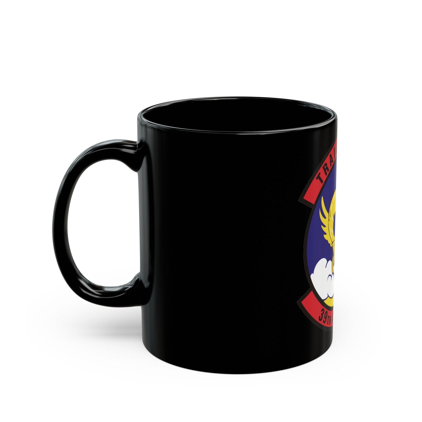 39th Airlift Squadron (U.S. Air Force) Black Coffee Mug-The Sticker Space