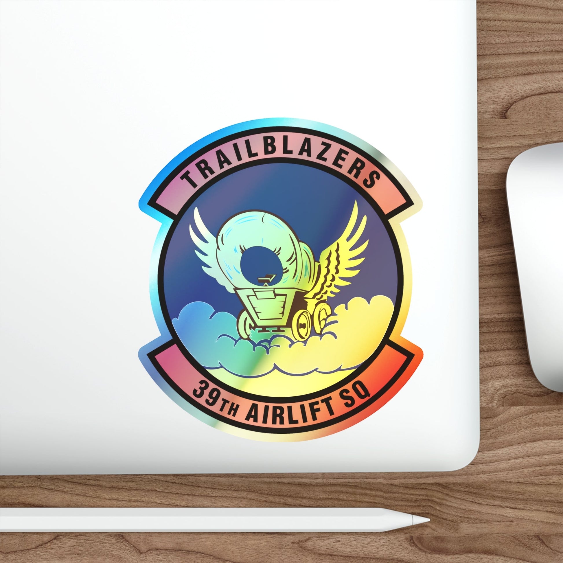 39th Airlift Squadron (U.S. Air Force) Holographic STICKER Die-Cut Vinyl Decal-The Sticker Space