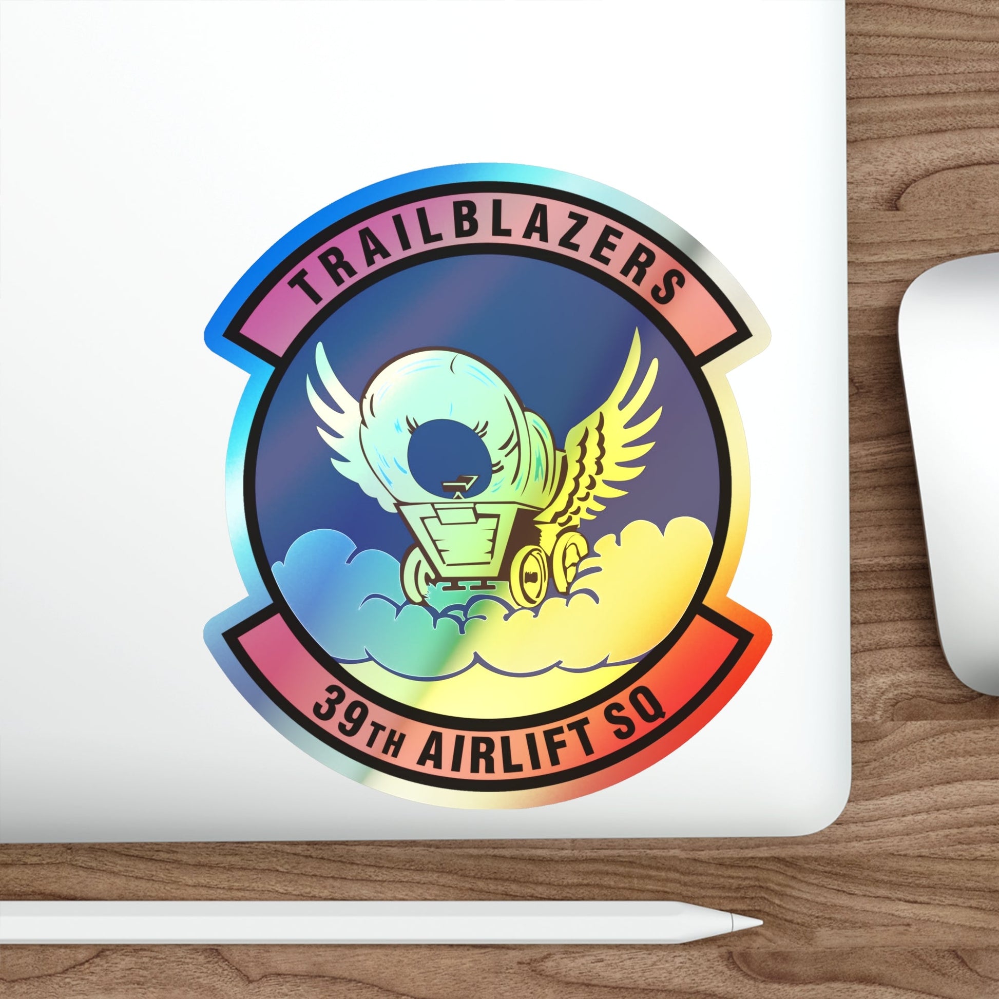 39th Airlift Squadron (U.S. Air Force) Holographic STICKER Die-Cut Vinyl Decal-The Sticker Space