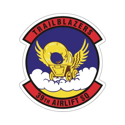 39th Airlift Squadron (U.S. Air Force) STICKER Vinyl Kiss-Cut Decal 6 Inch White - The Sticker Space