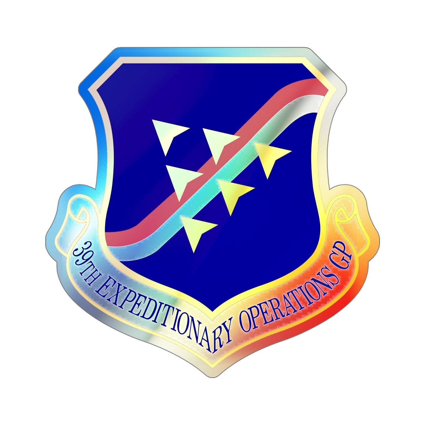 39th Expeditionary Operations Group (U.S. Air Force) Holographic STICKER Die-Cut Vinyl Decal-6 Inch-The Sticker Space