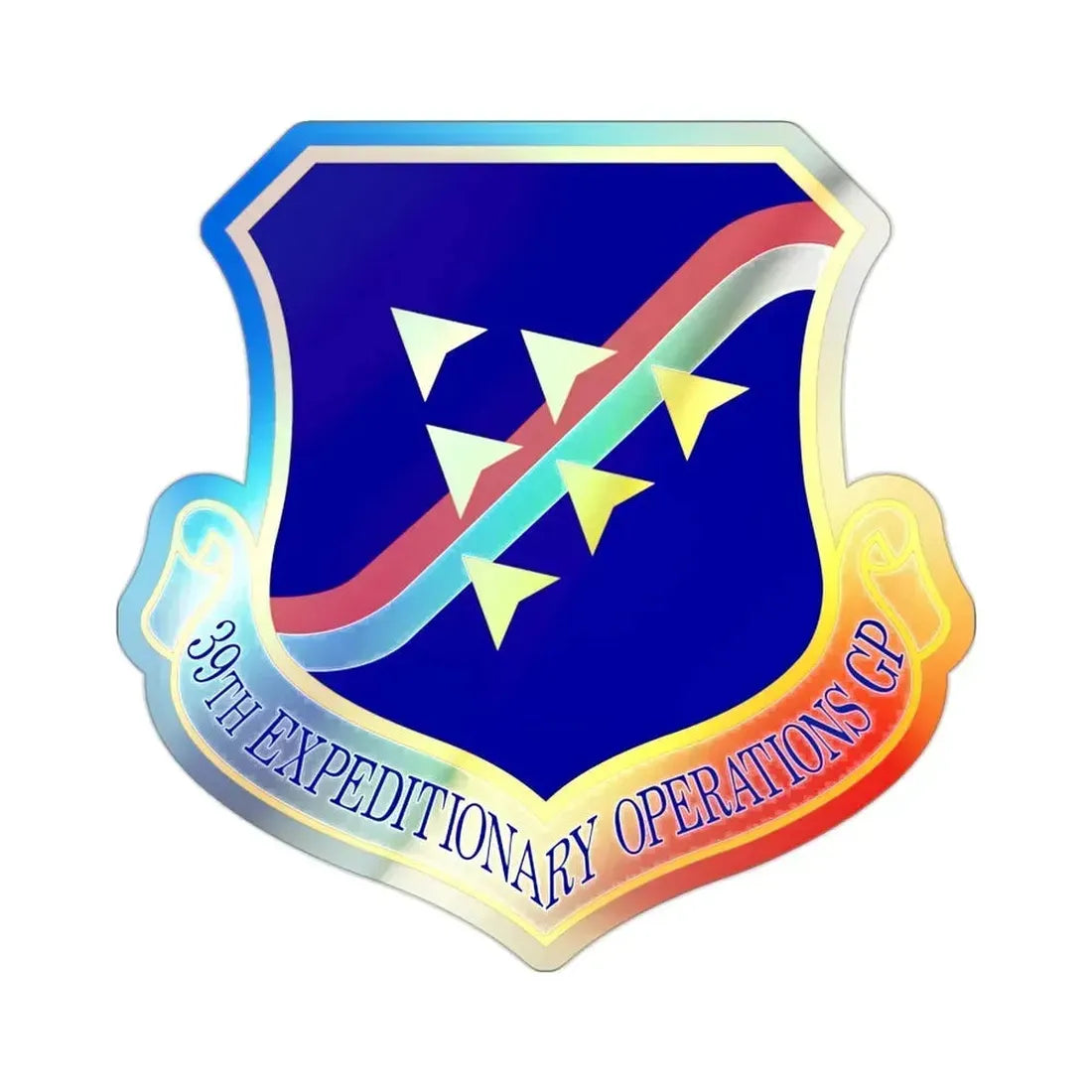 39th Expeditionary Operations Group (U.S. Air Force) Holographic STICKER Die-Cut Vinyl Decal 2 Inch Holographic - The Sticker Space