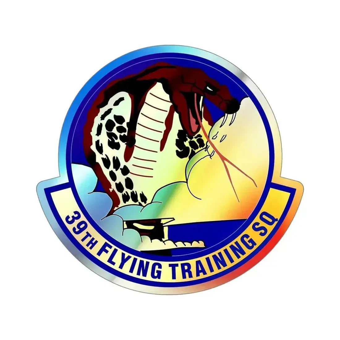 39th Flying Training Squadron (U.S. Air Force) Holographic STICKER Die-Cut Vinyl Decal 5 Inch Holographic - The Sticker Space