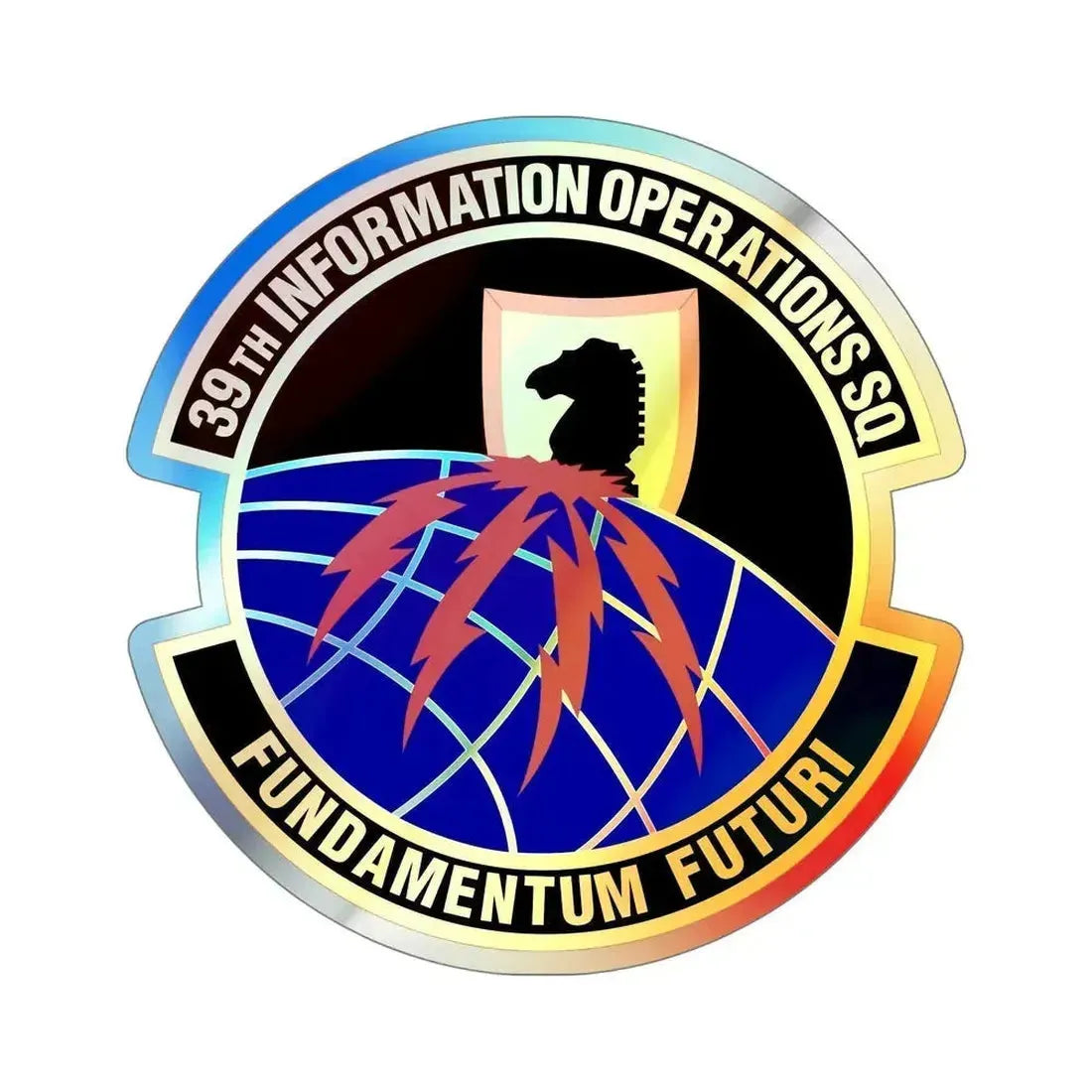 39th Information Operations Squadron (U.S. Air Force) Holographic STICKER Die-Cut Vinyl Decal 6 Inch Holographic - The Sticker Space