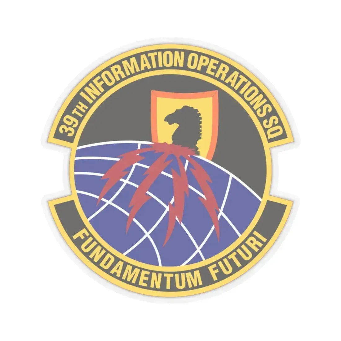 39th Information Operations Squadron (U.S. Air Force) STICKER Vinyl Kiss-Cut Decal 3 Inch Transparent - The Sticker Space