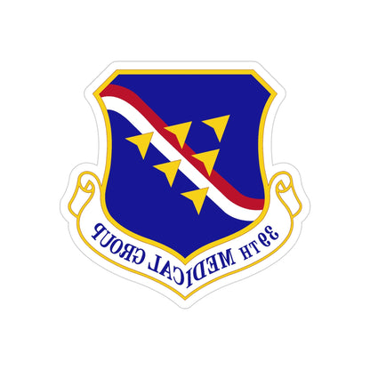 39th Medical Group (U.S. Air Force) REVERSE PRINT Transparent STICKER-4" × 4"-The Sticker Space