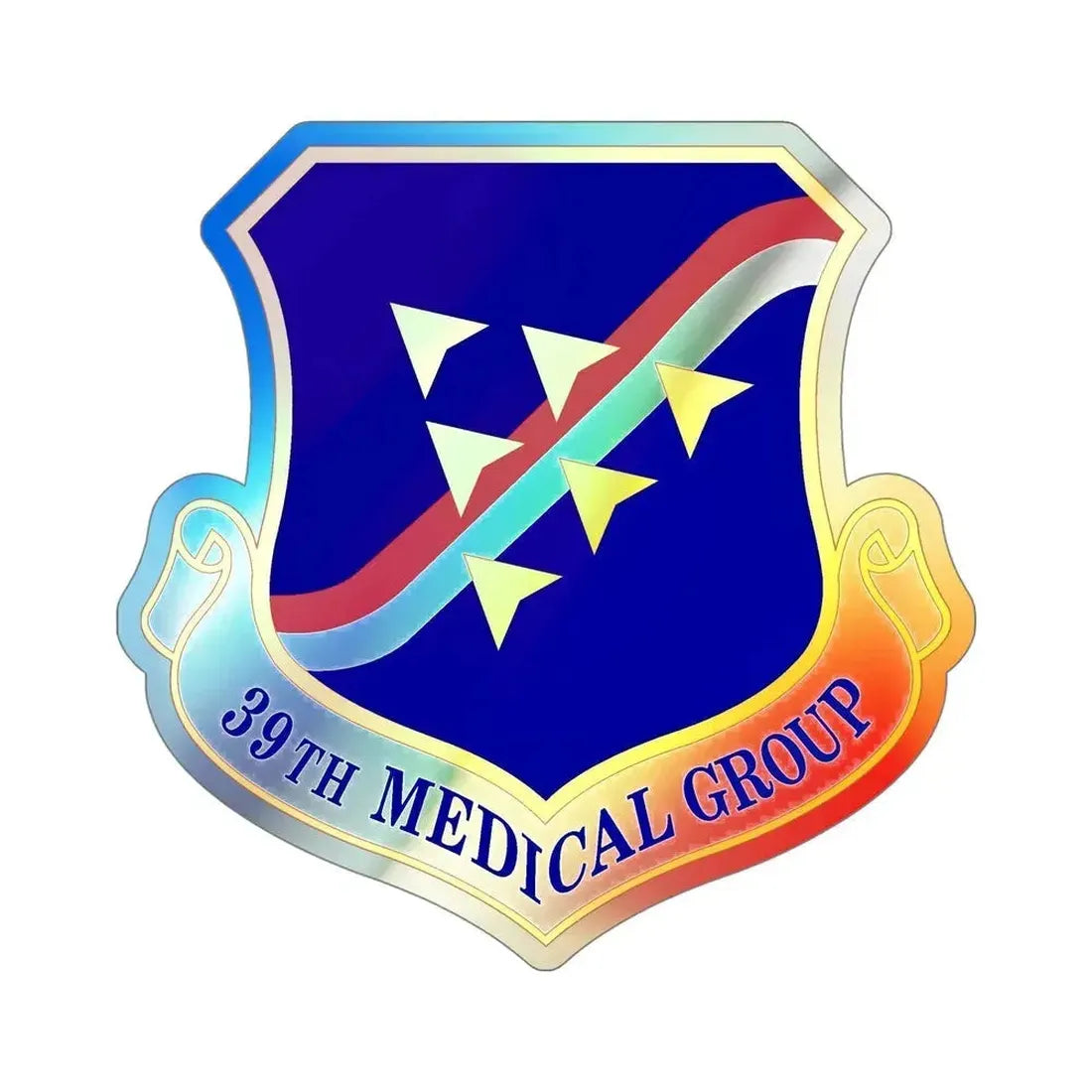 39th Medical Group (U.S. Air Force) Holographic STICKER Die-Cut Vinyl Decal 5 Inch Holographic - The Sticker Space