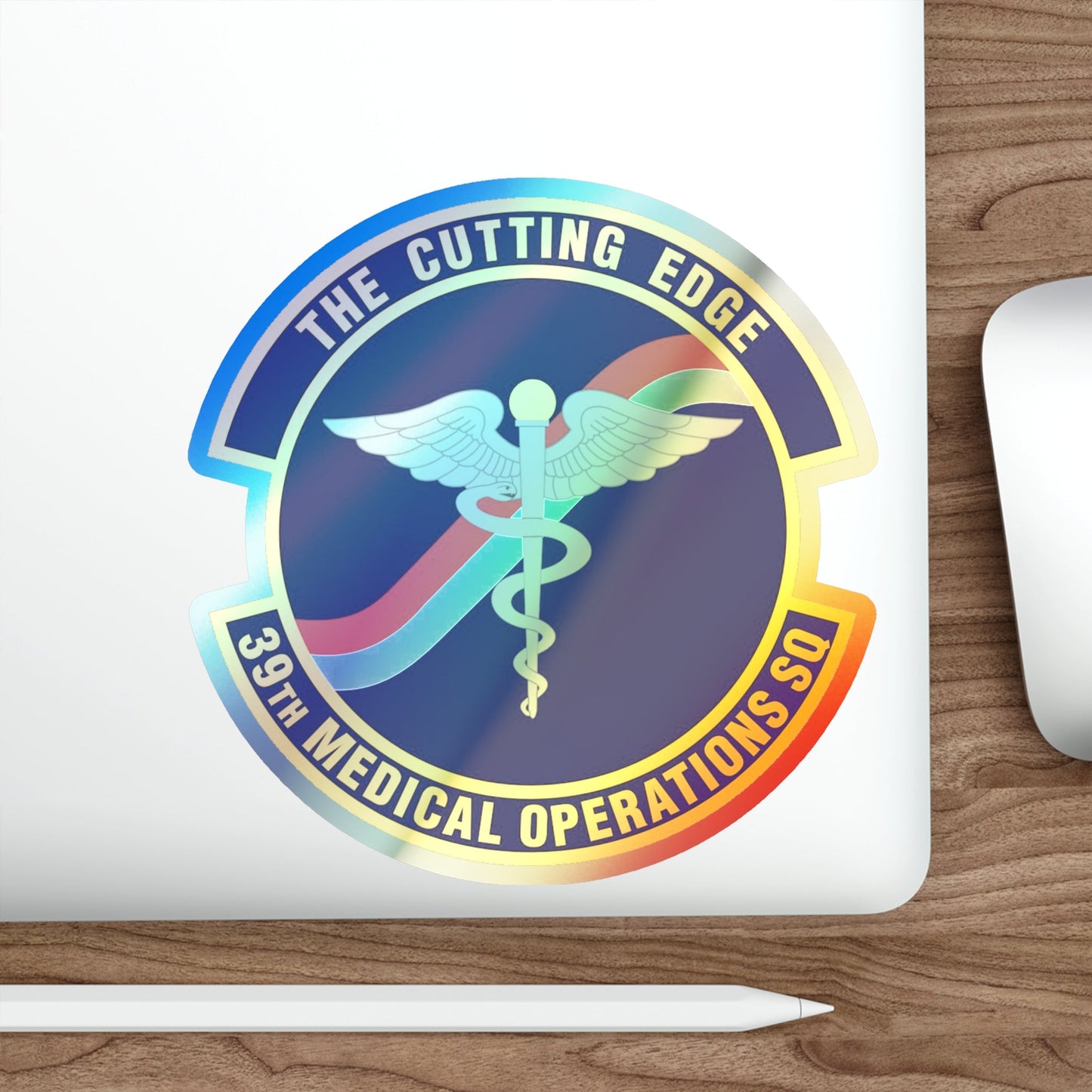 39th Medical Operations Squadron (U.S. Air Force) Holographic STICKER Die-Cut Vinyl Decal-The Sticker Space