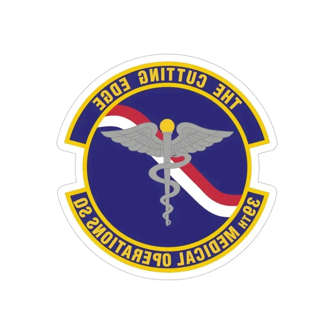 39th Medical Operations Squadron (U.S. Air Force) REVERSE PRINT Transparent Die-Cut STICKER - The Sticker Space
