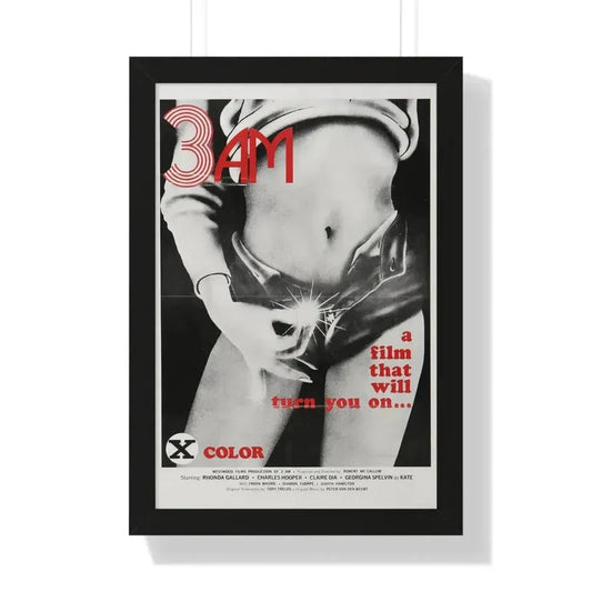 3AM 1975 - Framed Movie Poster 16″ x 24″ Black - The Sticker Space