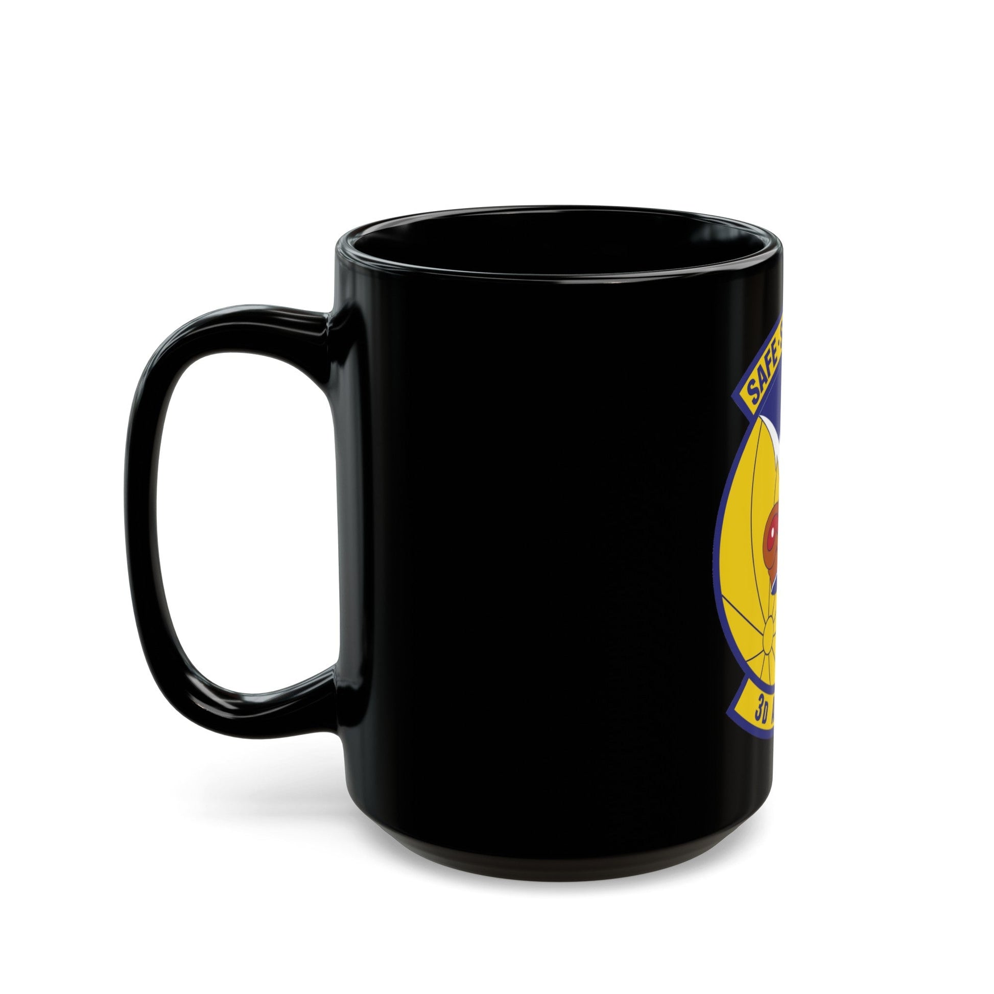 3d Airlift Squadron (U.S. Air Force) Black Coffee Mug-The Sticker Space