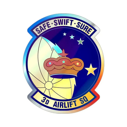 3d Airlift Squadron (U.S. Air Force) Holographic STICKER Die-Cut Vinyl Decal 2 Inch Holographic - The Sticker Space