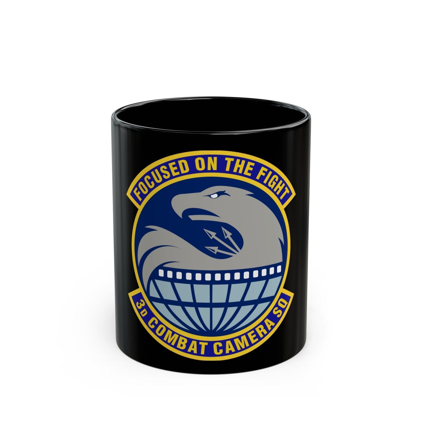 3d Combat Camera Squadron (U.S. Air Force) Black Coffee Mug-11oz-The Sticker Space